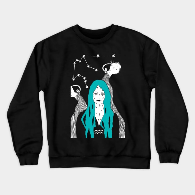 Aquarius by Allie Hartley Crewneck Sweatshirt by AllieHartleyArt